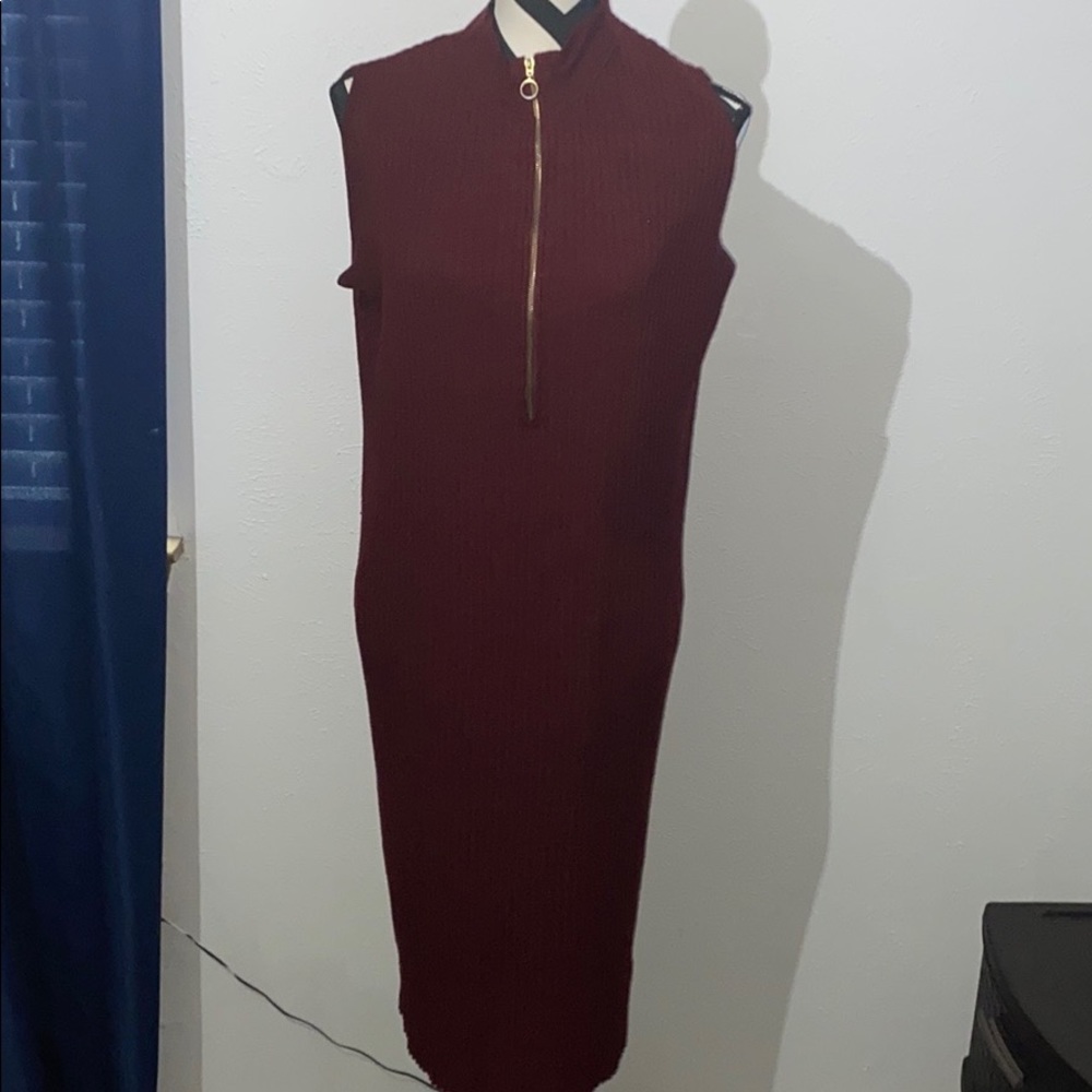 Burgundy Sweater Dress